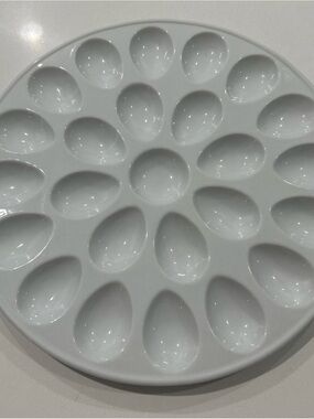Pottery Barn Porcelain White Deviled Egg Plater